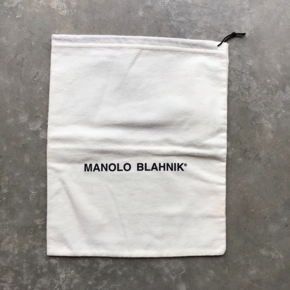 MANOLO BLAHNIK Cream Colored Purse Bag Dust Cover